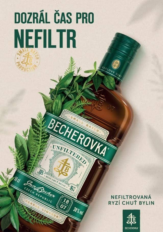 Společnost Jan Becher Pernod Ricard uvádí na trh nový likér Nefiltrovaná Becherovka.jpg Společnost Jan Becher Pernod Ricard uvádí na trh nový likér Nefiltrovaná Becherovka