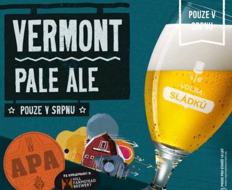 Ve více než tisíci restauracích po celé republice se bude čepovat Vermont Pale Ale.jpg Ve více než tisíci restauracích po celé republice se bude čepovat Vermont Pale Ale