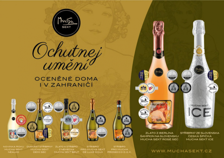 Mucha Sekt sklízel medaile na Cuvée Ostrava.png Mucha Sekt sklízel medaile na Cuvée Ostrava